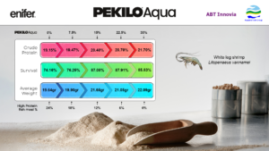 pekilo, innovia, abt innovia, enifer, infographic, aquabiotech group, shrimp, trial